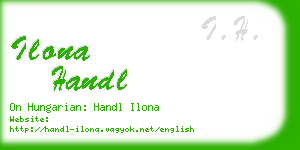 ilona handl business card